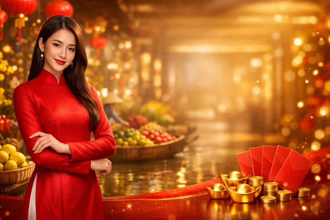Không khí lễ hội vùng đồng bằng sông Cửu Long kết hợp theo dõi sự kiện thể thao trực tuyến